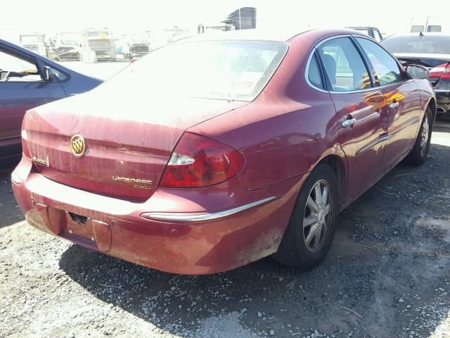 2G4WD562551203395 - 2005 BUICK LACROSSE C BURGUNDY photo 4