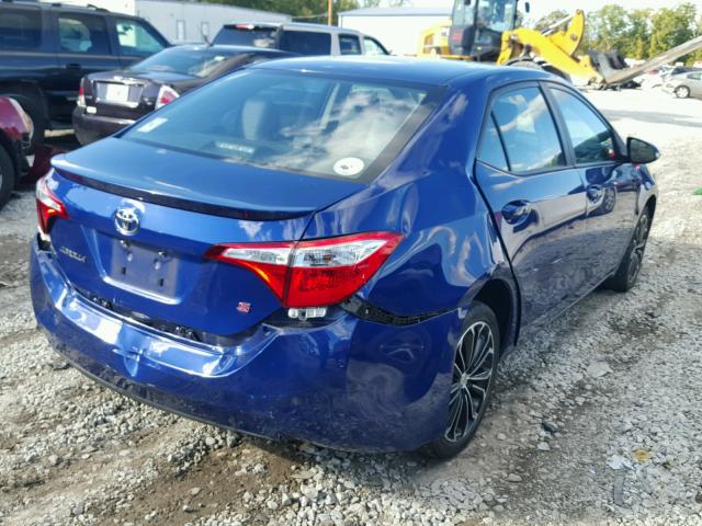 2T1BURHE8EC054242 - 2014 TOYOTA COROLLA L BLUE photo 4