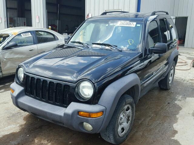 1J4GL48K63W581115 - 2003 JEEP LIBERTY SP BLACK photo 2