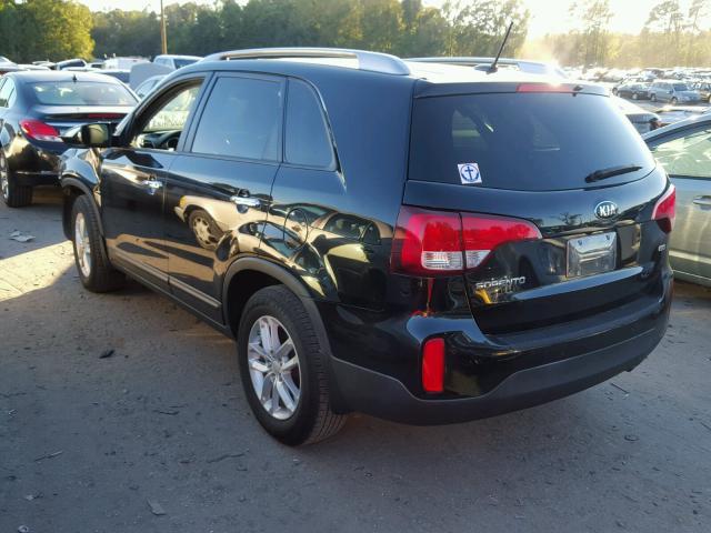 5XYKT4A63FG575447 - 2015 KIA SORENTO LX BLACK photo 3