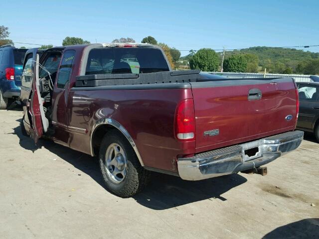 1FTZX1722WNC19828 - 1998 FORD F150 MAROON photo 3