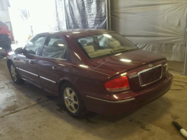 KMHWF35H15A164427 - 2005 HYUNDAI SONATA GLS BURGUNDY photo 3