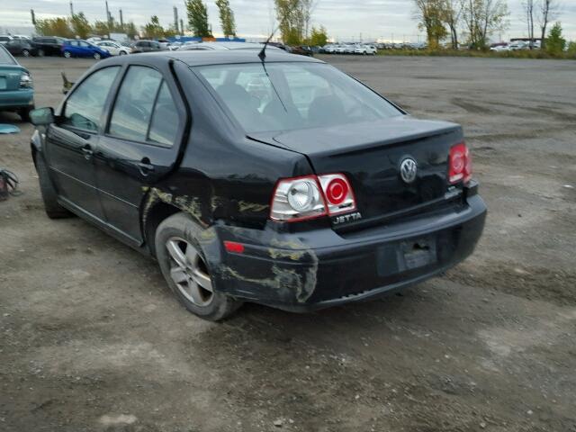 3VWTK49M08M611494 - 2008 VOLKSWAGEN CITY JETTA BLACK photo 3