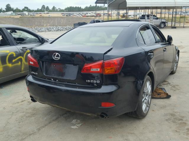 JTHBK262065006382 - 2006 LEXUS IS BLACK photo 4