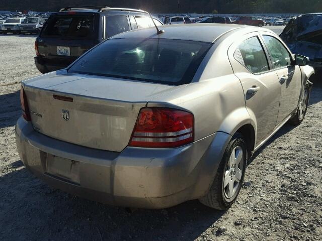 1B3LC46KX8N290977 - 2008 DODGE AVENGER SE TAN photo 4