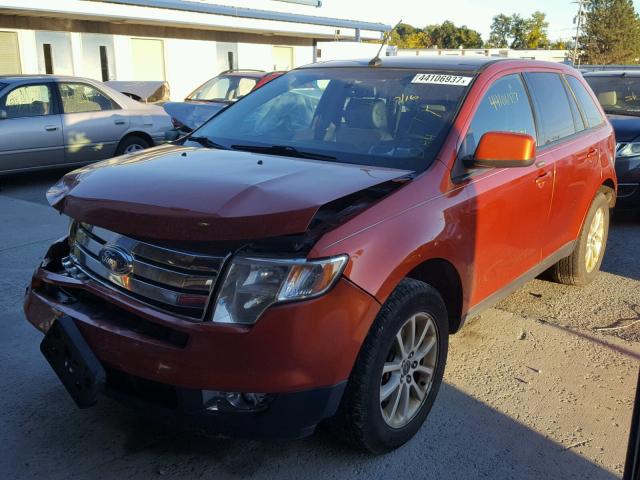 2FMDK48C17BA71794 - 2007 FORD EDGE SEL ORANGE photo 2