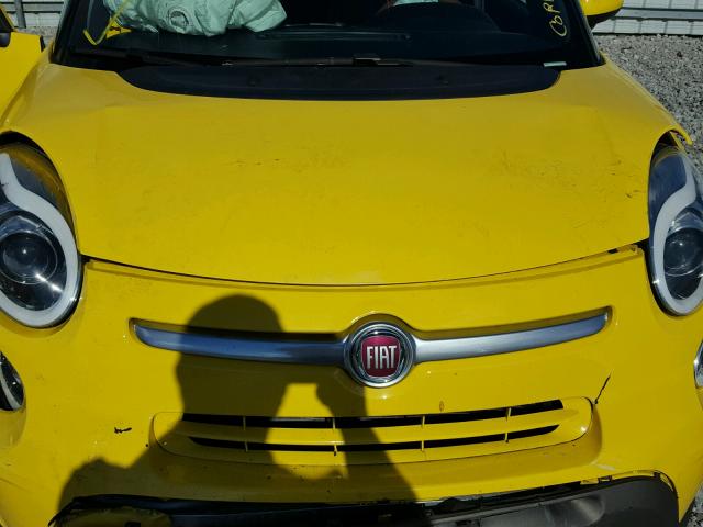 ZFBCFADH9EZ022697 - 2014 FIAT 500L TREKK YELLOW photo 7