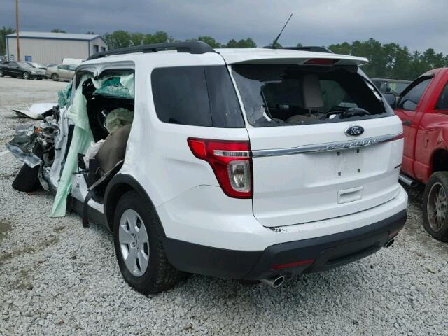 1FM5K7B88EGC44176 - 2014 FORD EXPLORER WHITE photo 3