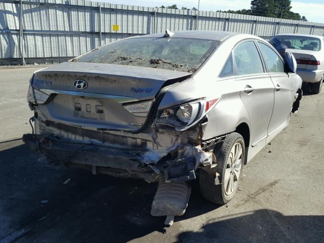 KMHEC4A42DA085540 - 2013 HYUNDAI SONATA HYB GRAY photo 4