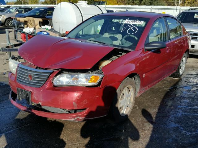 1G8AJ58F56Z107311 - 2006 SATURN ION RED photo 2