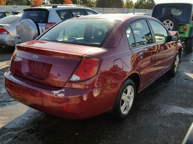 1G8AJ58F56Z107311 - 2006 SATURN ION RED photo 4