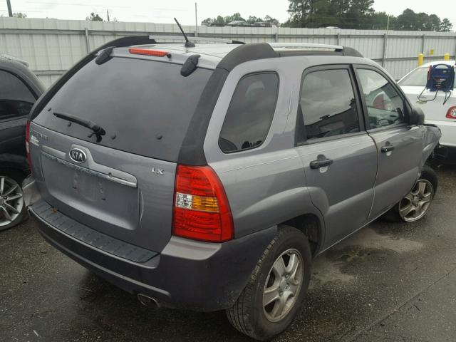 KNDJF724687529337 - 2008 KIA SPORTAGE L GRAY photo 4