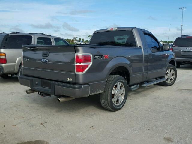 1FTMF1CW4AKA23356 - 2010 FORD F150 CHARCOAL photo 4