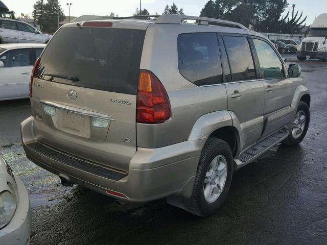 JTJBT20X730009384 - 2003 LEXUS GX 470 BEIGE photo 4