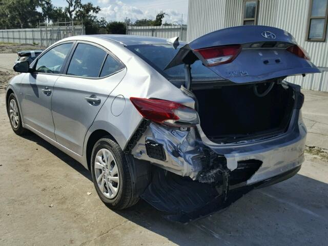 5NPD74LF1HH089032 - 2017 HYUNDAI ELANTRA SE SILVER photo 3