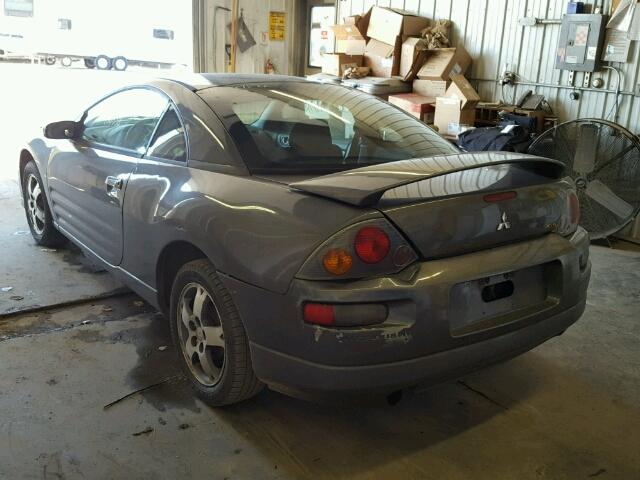 4A3AC44G13E009708 - 2003 MITSUBISHI ECLIPSE GRAY photo 3