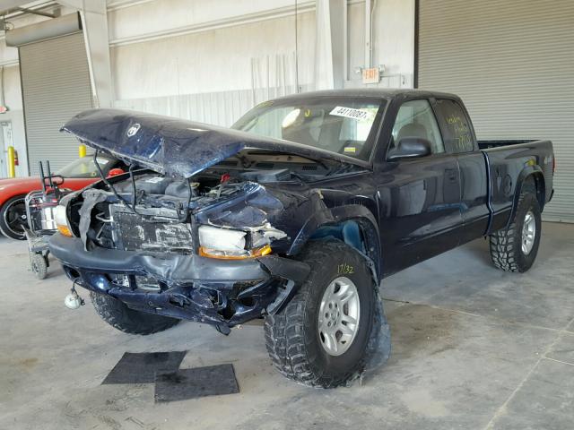 1D7HG32N83S359099 - 2003 DODGE DAKOTA BLUE photo 2