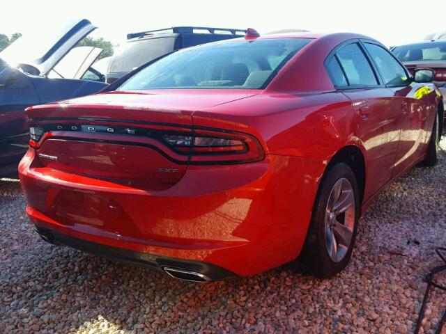 2C3CDXHG8FH846915 - 2015 DODGE CHARGER RED photo 4