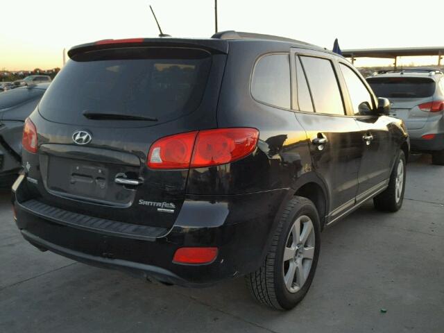 5NMSH13E18H220242 - 2008 HYUNDAI SANTA FE S BLACK photo 4