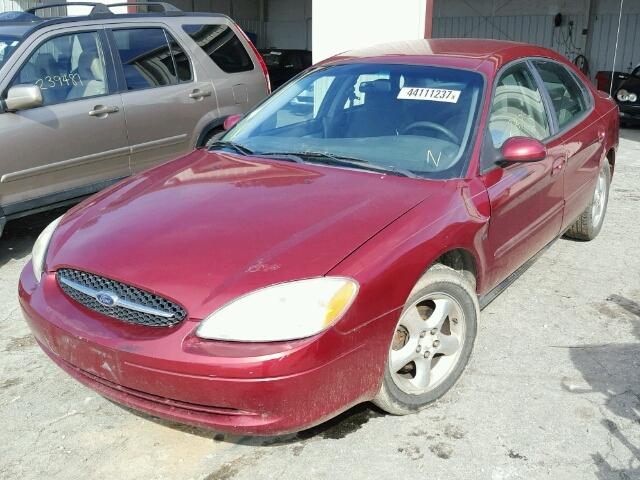 1FAFP5522YA234133 - 2000 FORD TAURUS SES MAROON photo 2