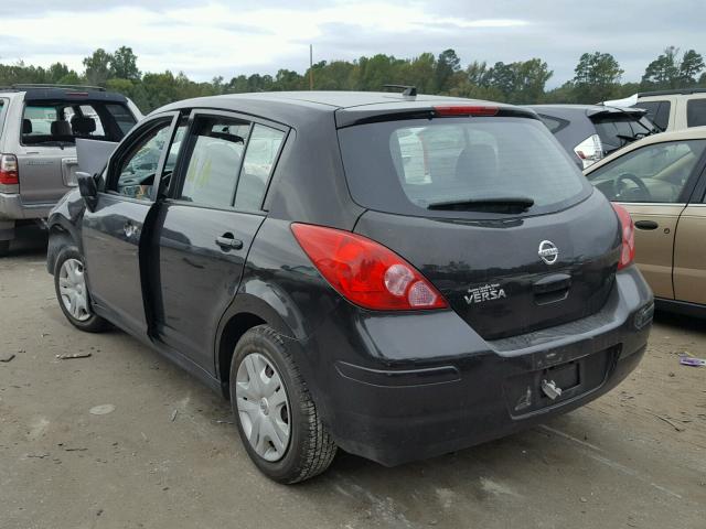 3N1BC1CPXBL413616 - 2011 NISSAN VERSA BLACK photo 3