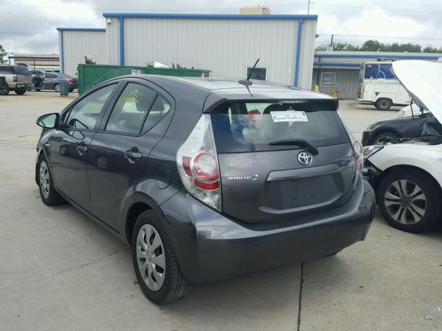 JTDKDTB31C1506912 - 2012 TOYOTA PRIUS C GRAY photo 3