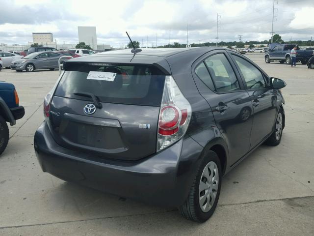 JTDKDTB31C1506912 - 2012 TOYOTA PRIUS C GRAY photo 4