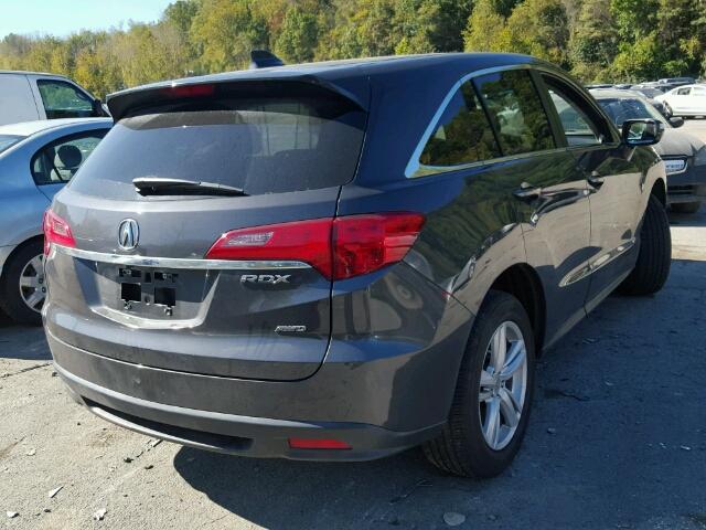 5J8TB4H56FL007820 - 2015 ACURA RDX TECHNO GRAY photo 4