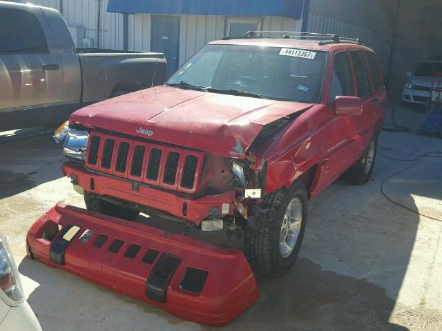 1J4GZ78Y7WC324751 - 1998 JEEP GRAND CHER RED photo 2