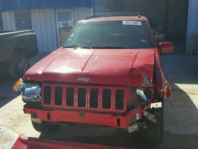 1J4GZ78Y7WC324751 - 1998 JEEP GRAND CHER RED photo 9