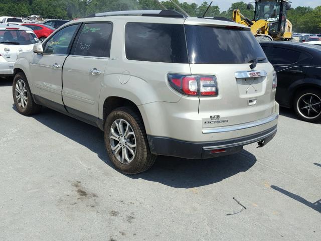 1GKKRRKD9FJ237046 - 2015 GMC ACADIA SLT 金色 照片 3