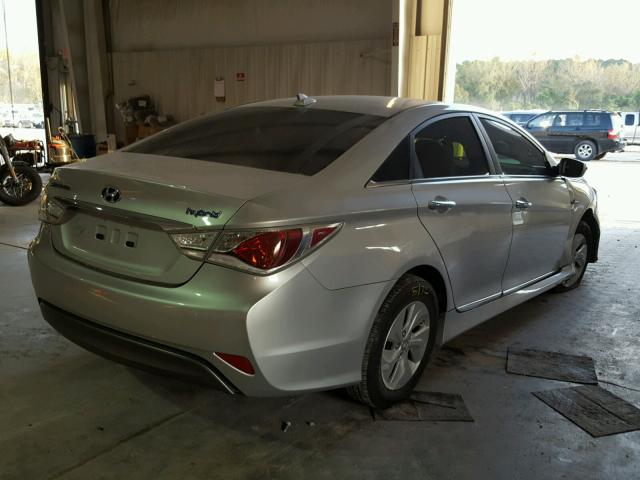 KMHEC4A47DA082388 - 2013 HYUNDAI SONATA HYB SILVER photo 4