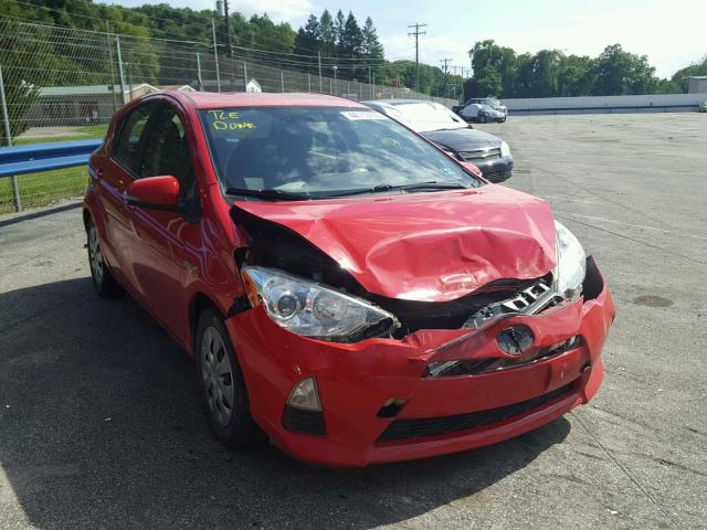 JTDKDTB38C1522489 - 2012 TOYOTA PRIUS C RED photo 1