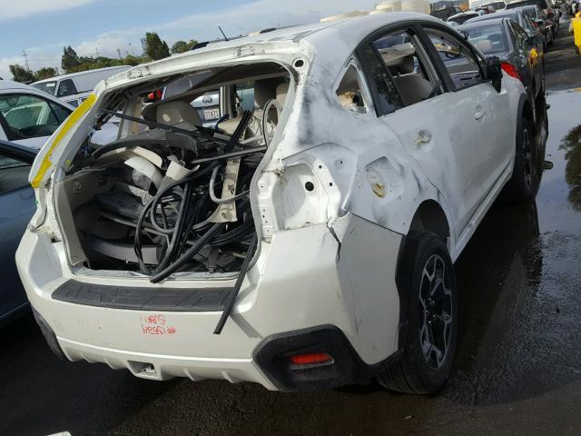 JF2GPAKC3D2898144 - 2013 SUBARU XV CROSSTR WHITE photo 4