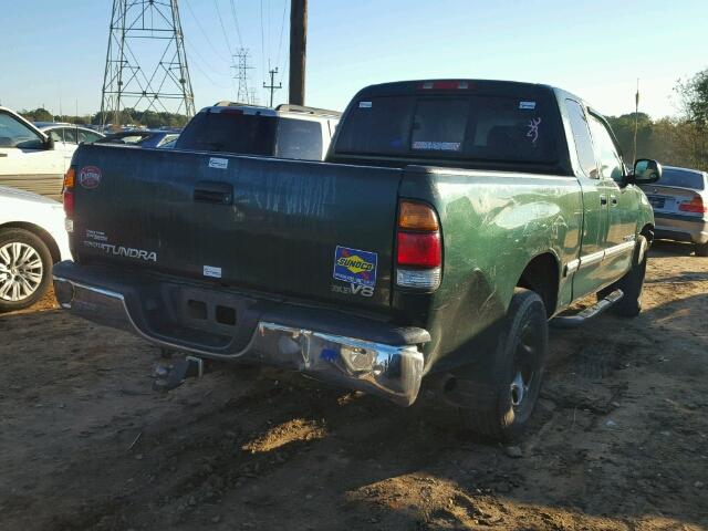 5TBRT34101S161331 - 2001 TOYOTA TUNDRA ACC GREEN photo 4