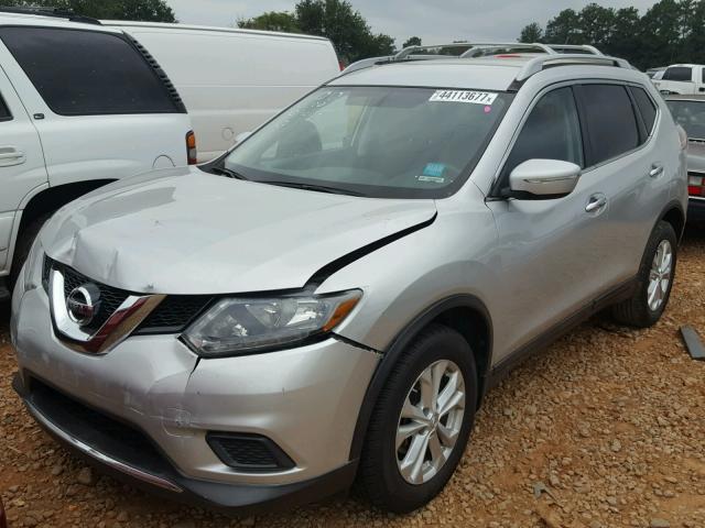 5N1AT2MT1EC851012 - 2014 NISSAN ROGUE S SILVER photo 2