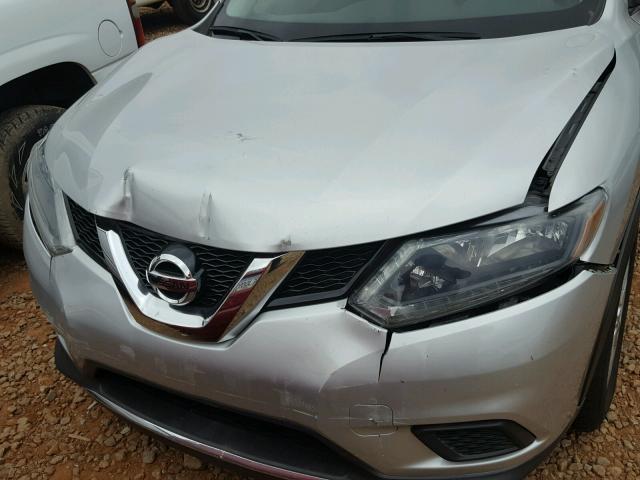 5N1AT2MT1EC851012 - 2014 NISSAN ROGUE S SILVER photo 9