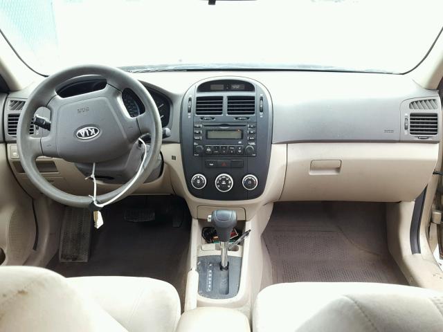 KNAFE121185494484 - 2008 KIA SPECTRA EX BEIGE photo 9