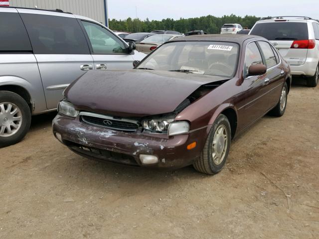 JNKAY21D1TM302354 - 1996 INFINITI J30 MAROON photo 2