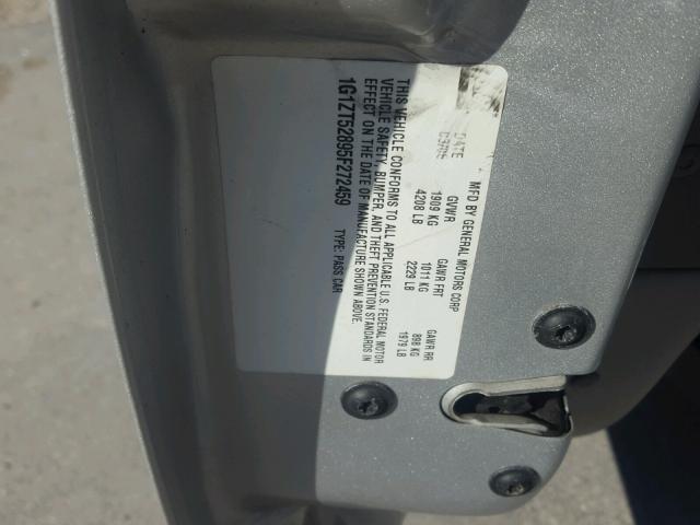 1G1ZT52895F272459 - 2005 CHEVROLET MALIBU LS Gümüş foto 10