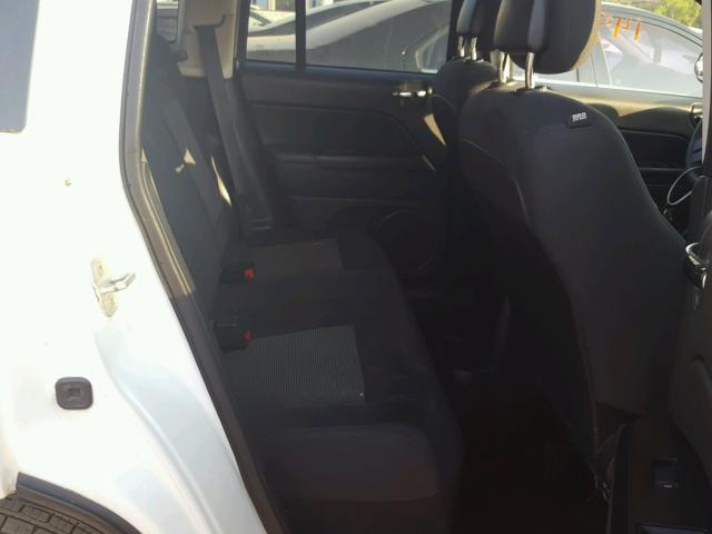 1J4NT1FB2BD260658 - 2011 JEEP COMPASS SP WHITE photo 6