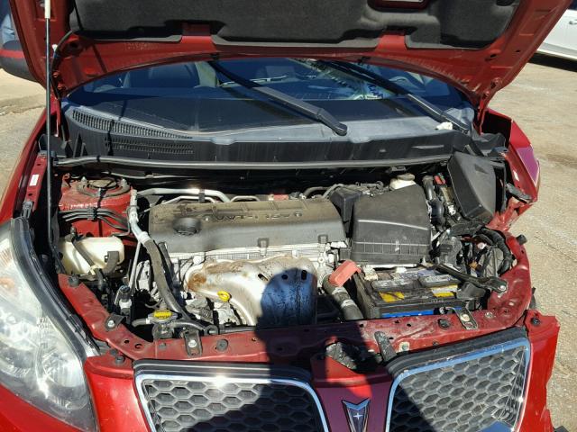 5Y2SP67089Z439890 - 2009 PONTIAC VIBE RED photo 7