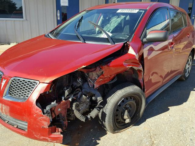 5Y2SP67089Z439890 - 2009 PONTIAC VIBE RED photo 9