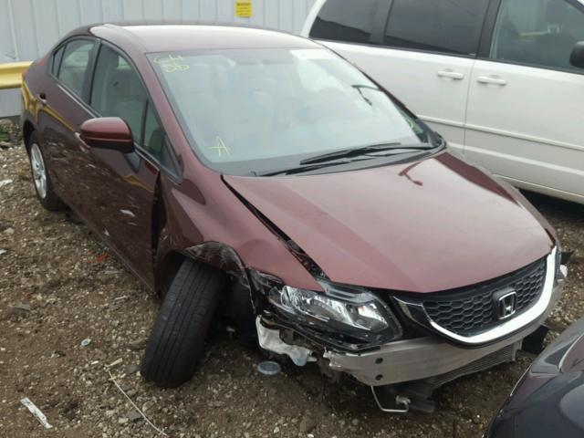 19XFB2F50FE093525 - 2015 HONDA CIVIC LX BURGUNDY photo 1