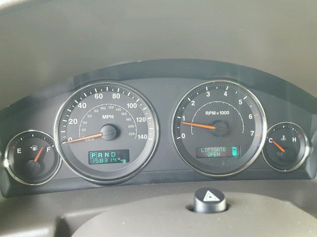 1J8HG48N96C149089 - 2006 JEEP COMMANDER BLACK photo 8