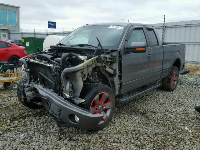 1FTFX1EF4CFC64526 - 2012 FORD F150 GRAY photo 2