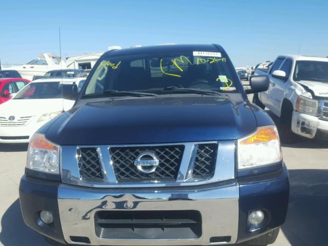 1N6BA0EK5AN308797 - 2010 NISSAN TITAN BLUE photo 9