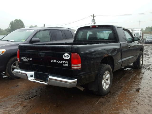 1D7HL42X33S159721 - 2003 DODGE DAKOTA SLT BLACK photo 4