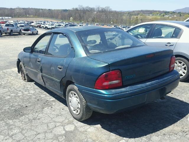 3B3ES47C2ST345996 - 1995 DODGE NEON HIGHL GREEN photo 3