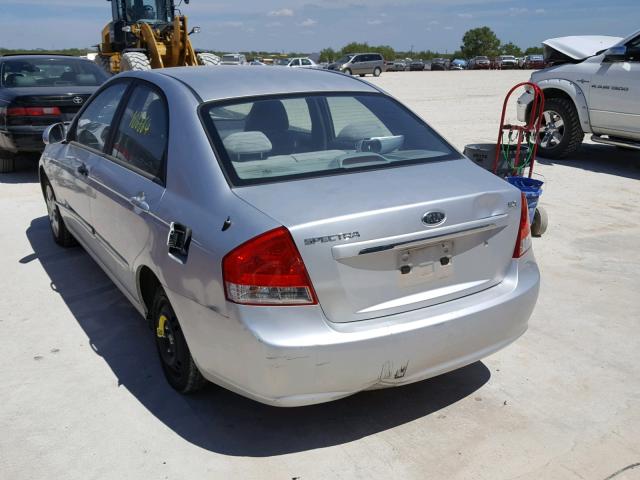 KNAFE121485552670 - 2008 KIA SPECTRA EX SILVER photo 3